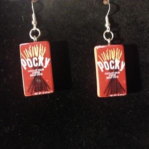 Cute kawaii pocky earrings for